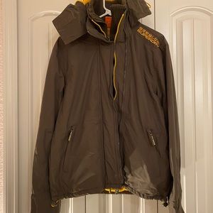 Superdry Mens Tech Hood Pop Zip Windcheater Jacket
